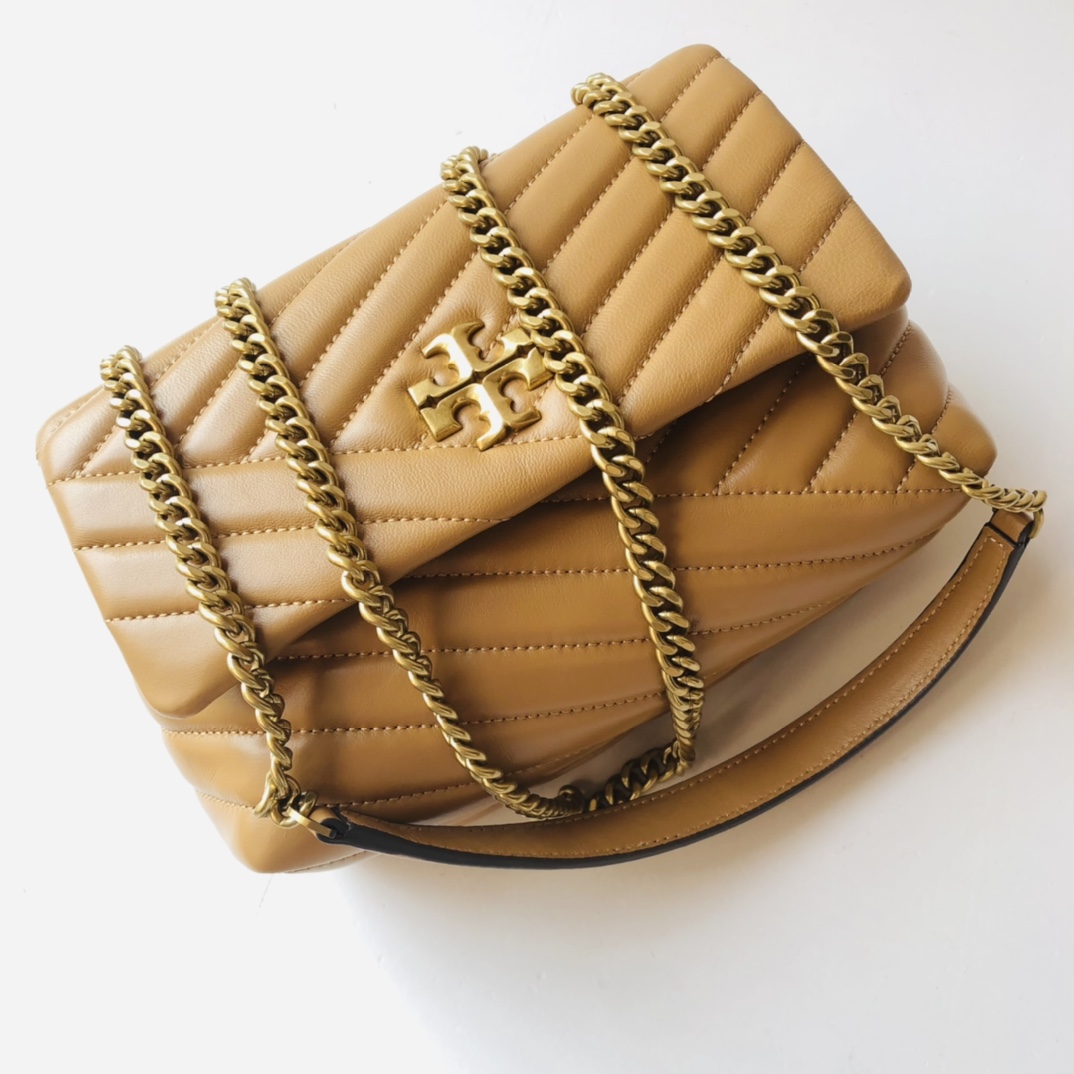 ToryBurch Kira Chevron Convertible Shoulder Bag(22.5-15-8cm)  TB316S90452 - DopestKickz