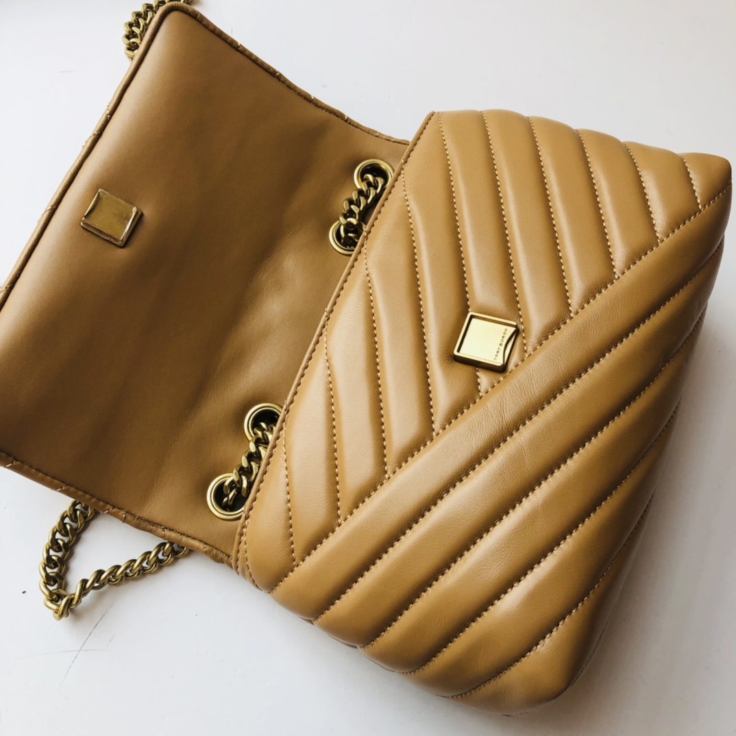 ToryBurch Kira Chevron Convertible Shoulder Bag(22.5-15-8cm)  TB316S90452 - DopestKickz