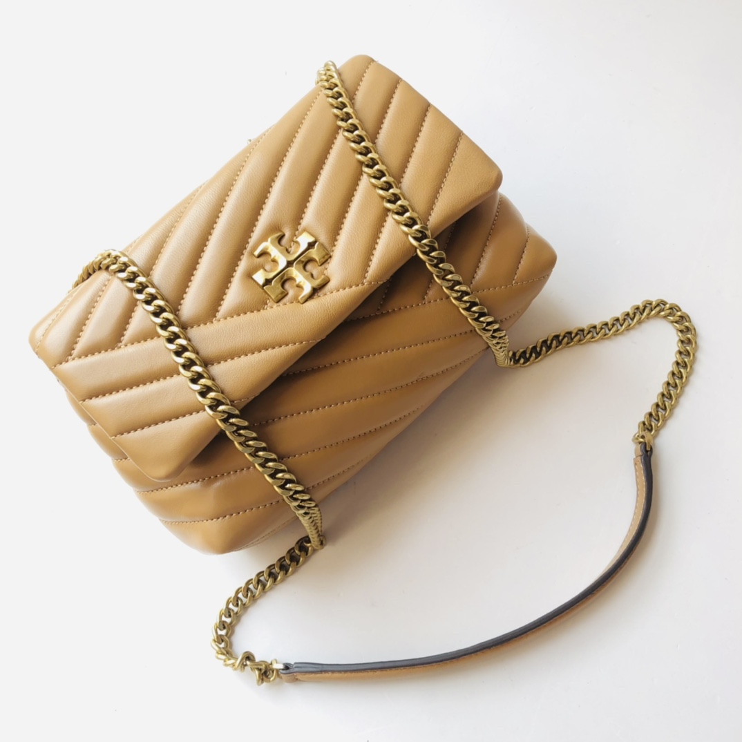 ToryBurch Kira Chevron Convertible Shoulder Bag(22.5-15-8cm)  TB316S90452 - DopestKickz