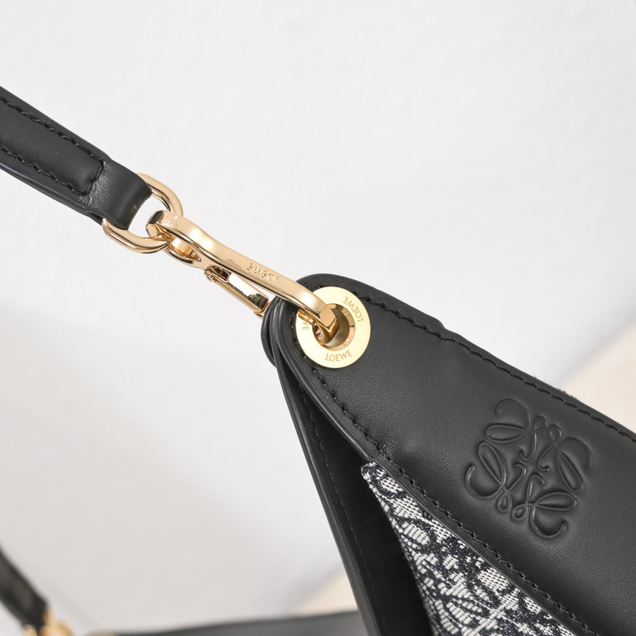 Loewe Luna Bag In Anagram Jacquard And Classic Calfskin(29.5-27-8cm) - DopestKickz