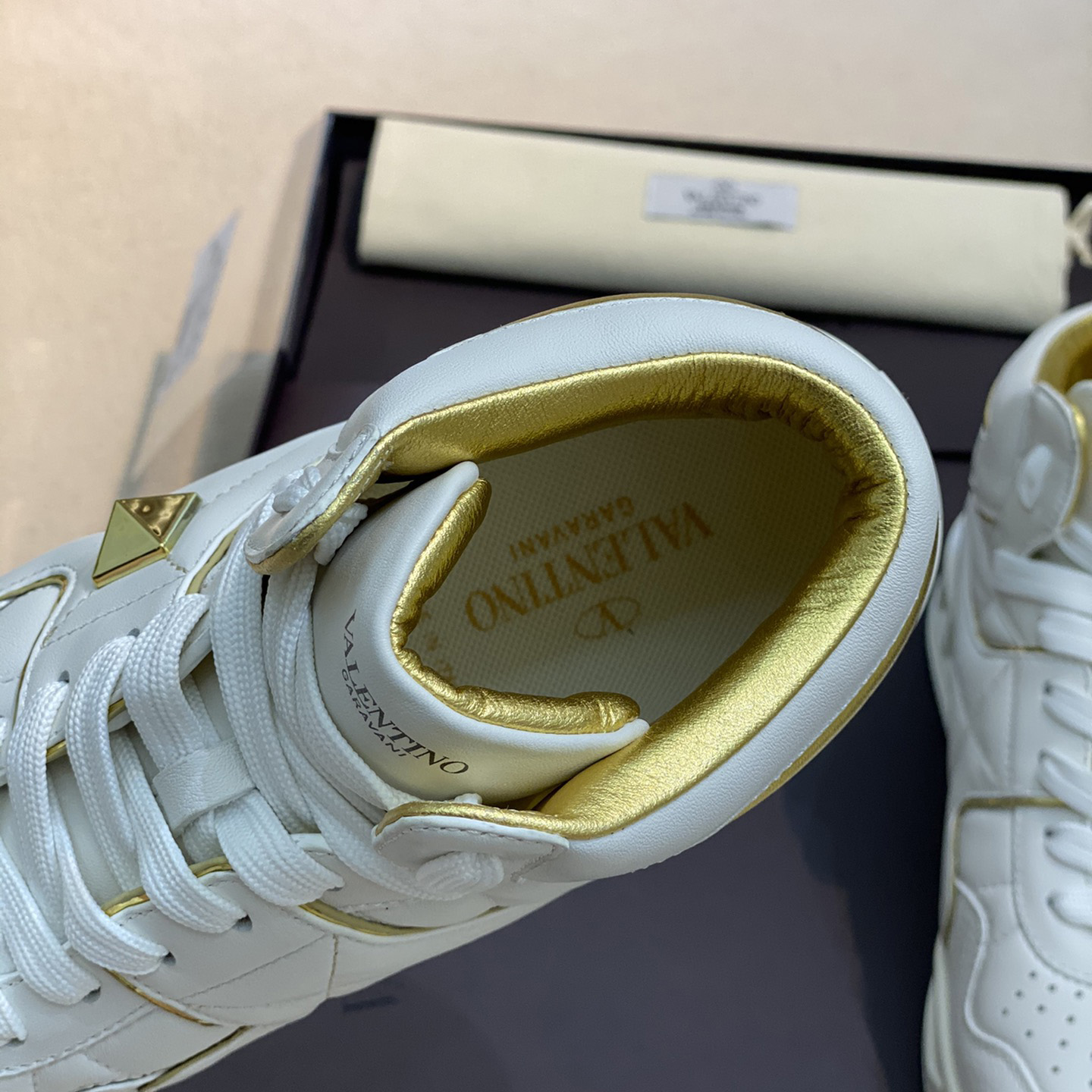 Valenti One Stud Mid-Top Nappa Sneaker - DopestKickz