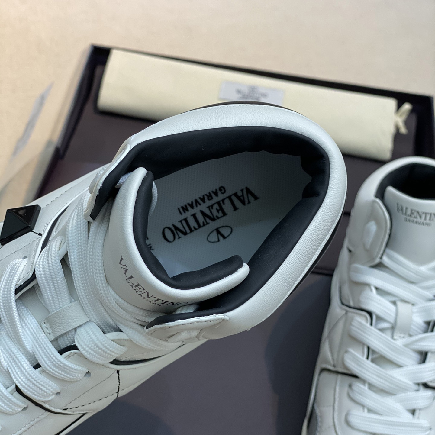 Valenti One Stud Mid-Top Nappa Sneaker - DopestKickz