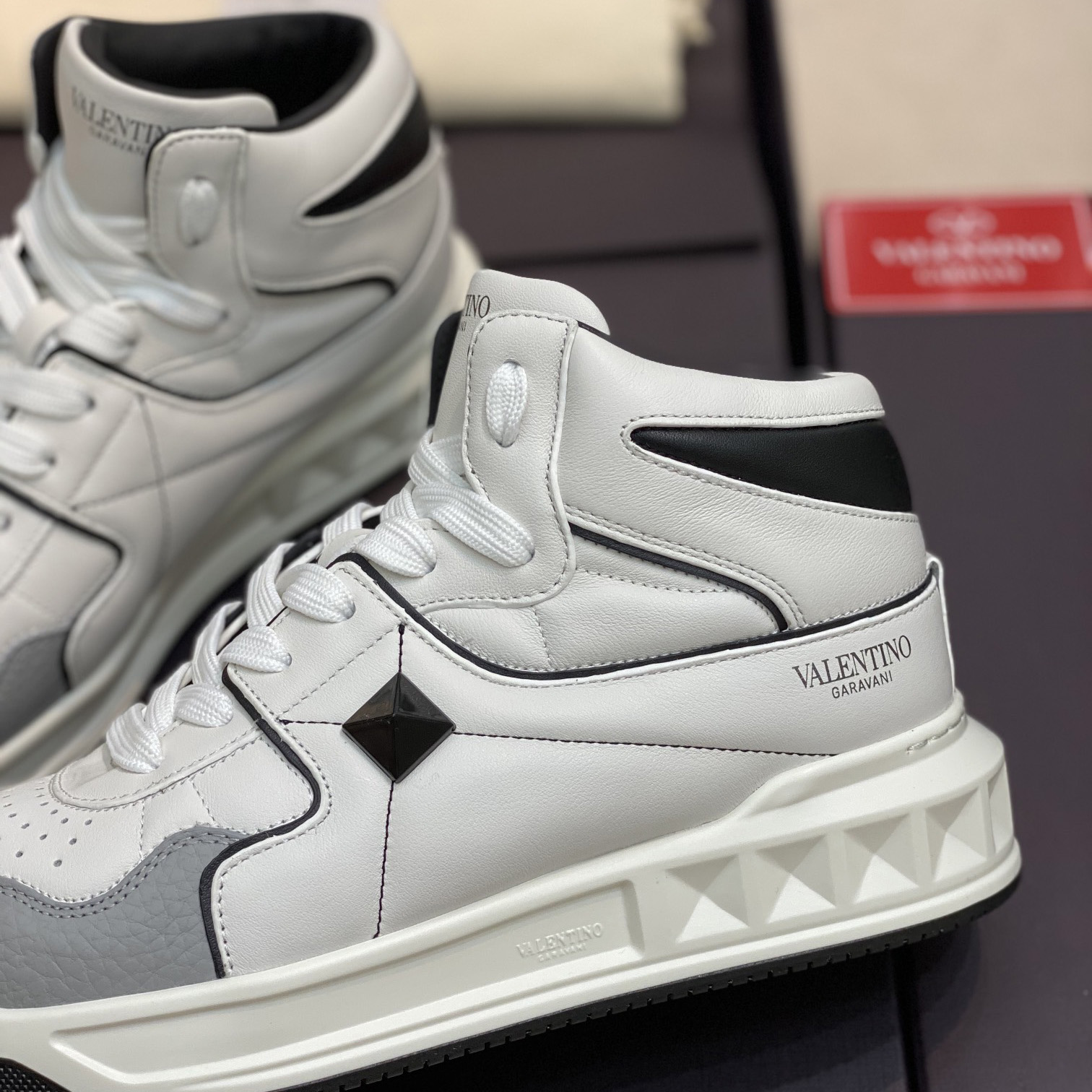 Valenti One Stud Mid-Top Nappa Sneaker - DopestKickz