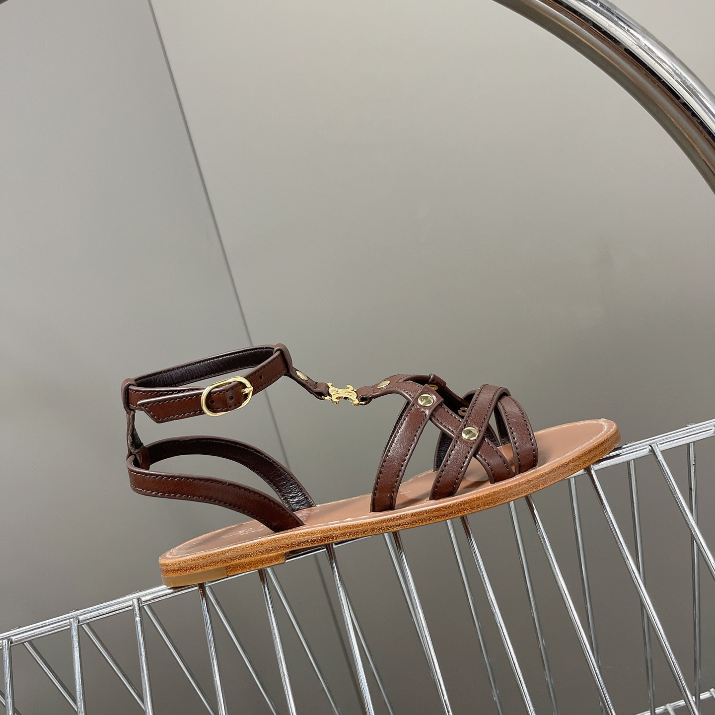Celine Taillat Triomphe Sandal In Light Brown - DopestKickz