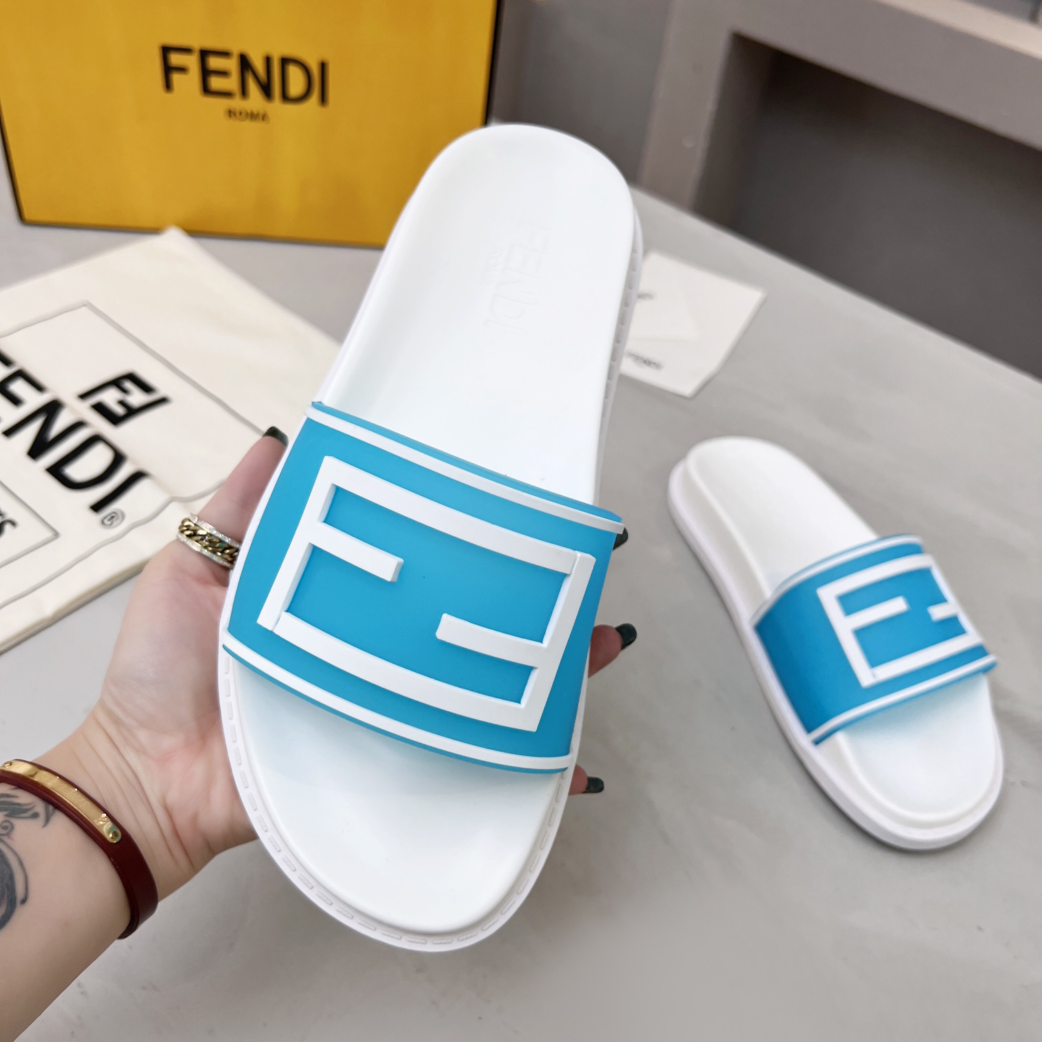 Fendi Baguette Slides - DopestKickz