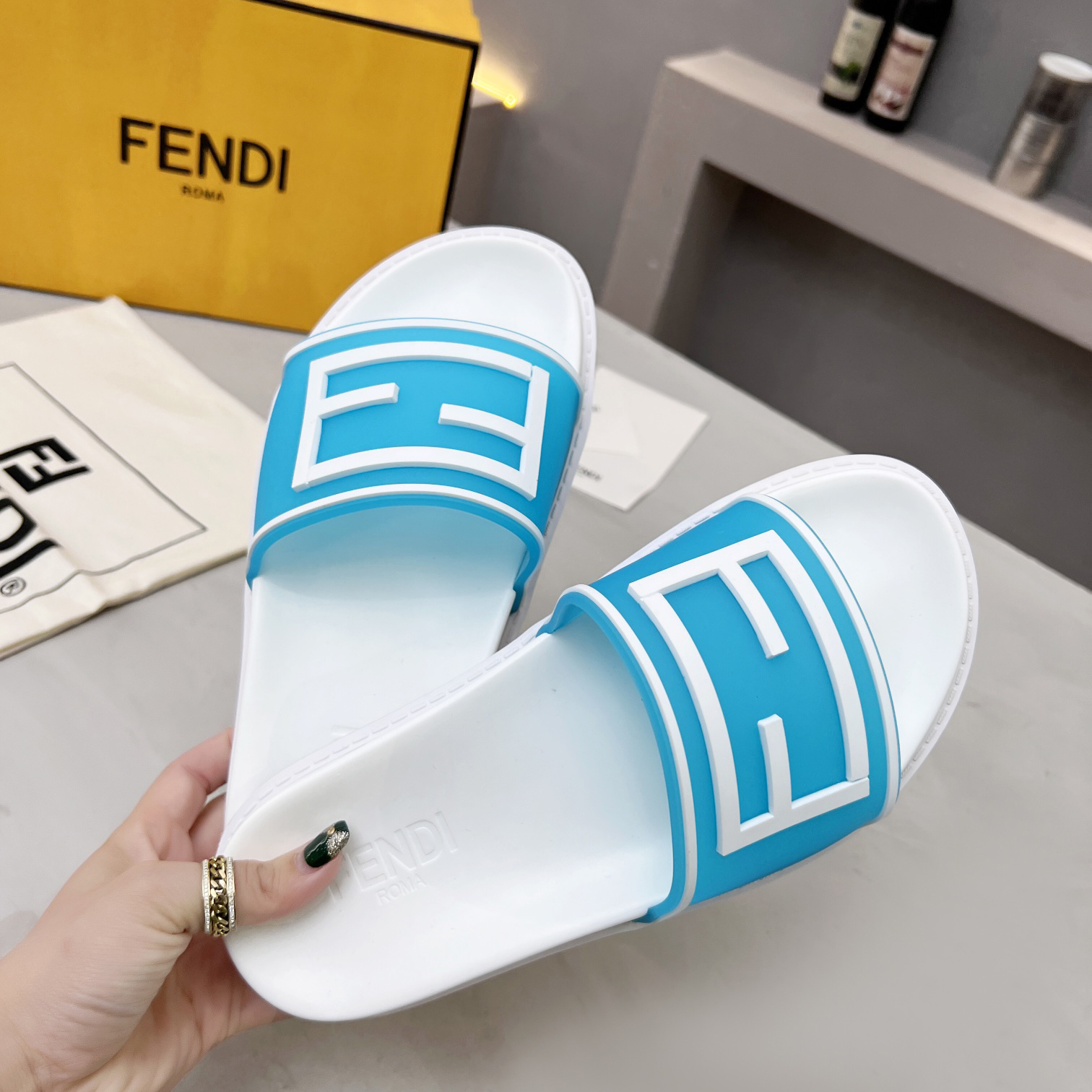 Fendi Baguette Slides - DopestKickz
