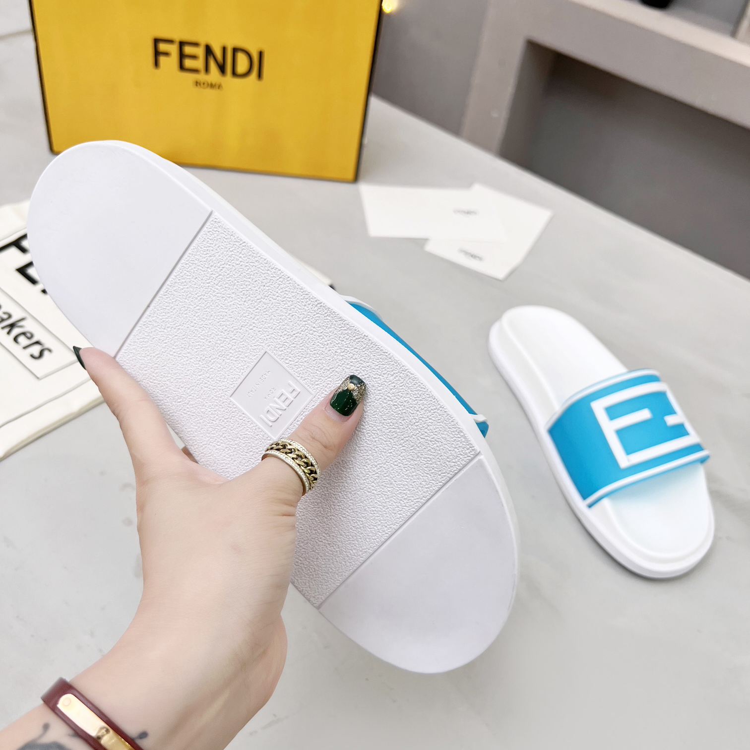 Fendi Baguette Slides - DopestKickz