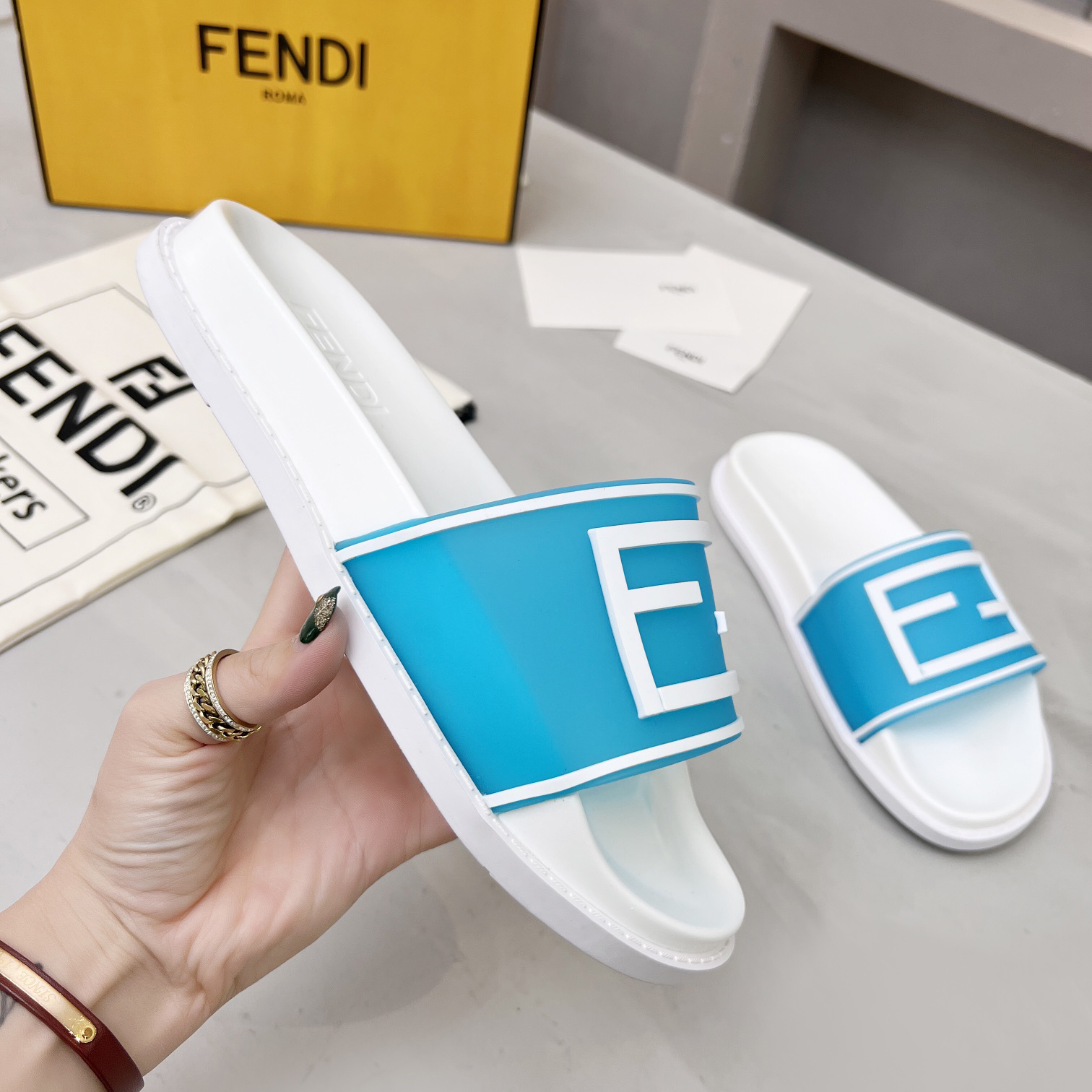 Fendi Baguette Slides - DopestKickz