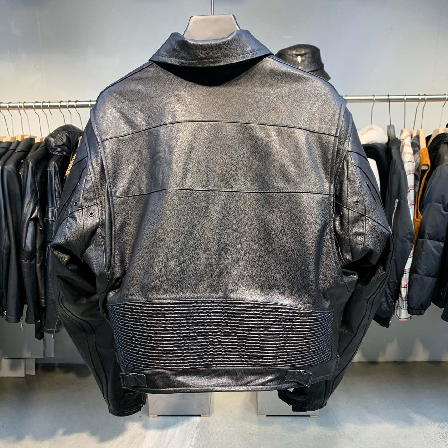 Balenciaga Upcycled Biker Jacket In Black Calfskin - DopestKickz