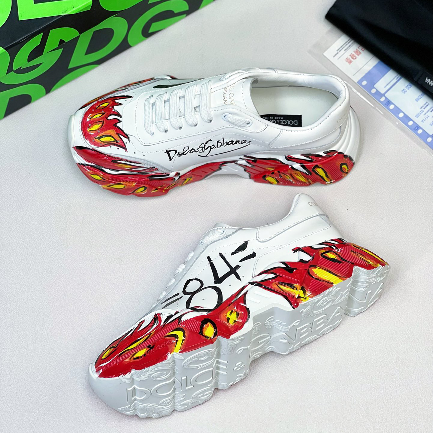 Dolce & Gabbana Calfskin Nappa Daymaster Sneakers - DopestKickz