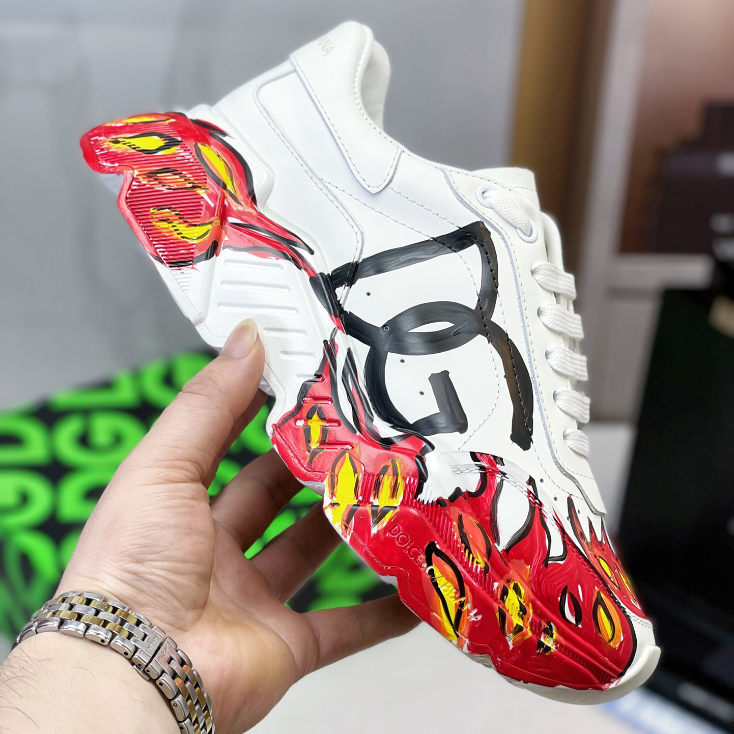 Dolce & Gabbana Calfskin Nappa Daymaster Sneakers - DopestKickz