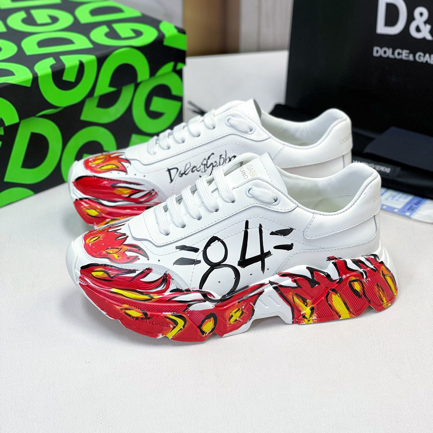 Dolce & Gabbana Calfskin Nappa Daymaster Sneakers - DopestKickz