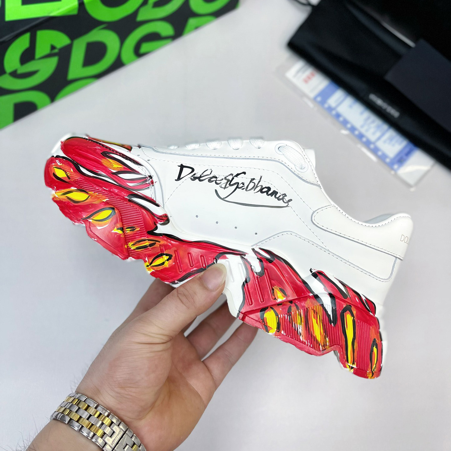 Dolce & Gabbana Calfskin Nappa Daymaster Sneakers - DopestKickz