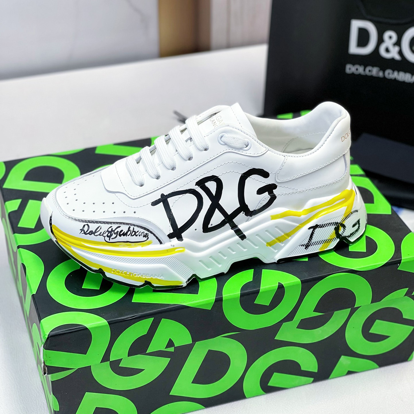 Dolce & Gabbana Calfskin Nappa Daymaster Sneakers - DopestKickz