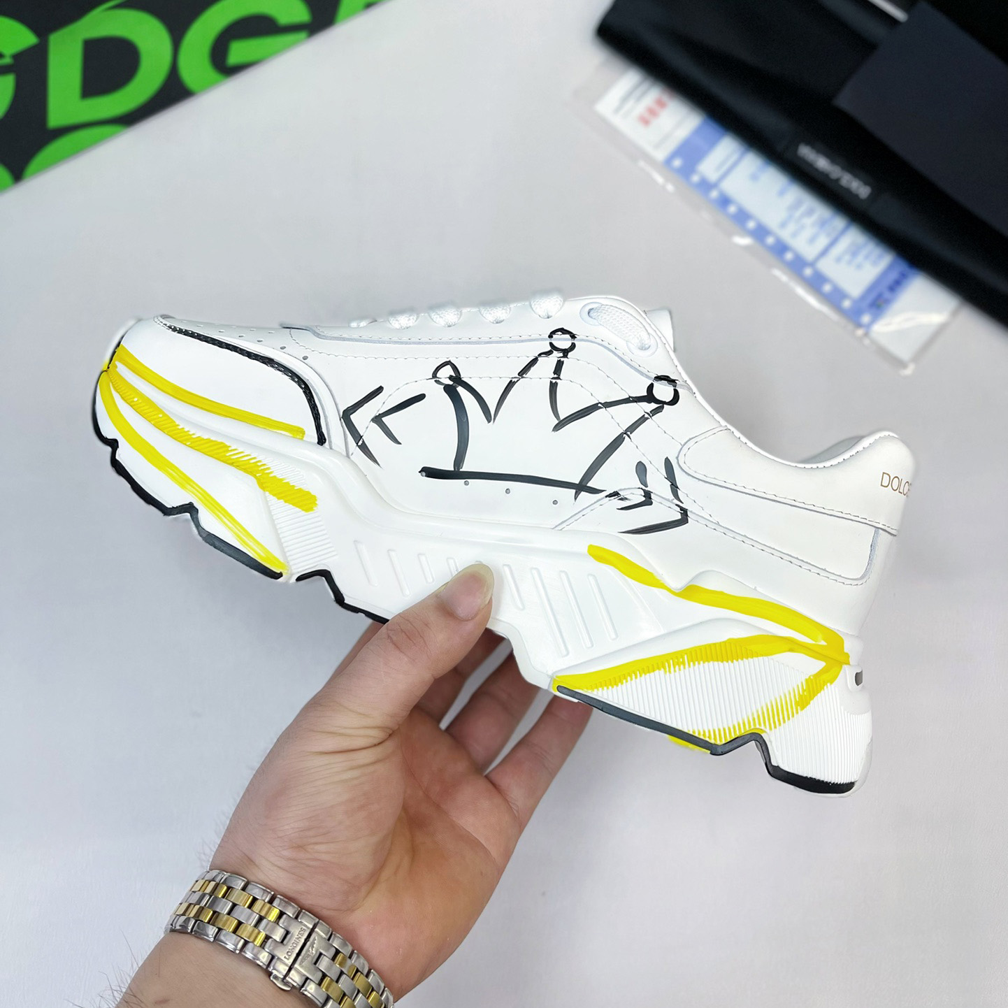 Dolce & Gabbana Calfskin Nappa Daymaster Sneakers - DopestKickz