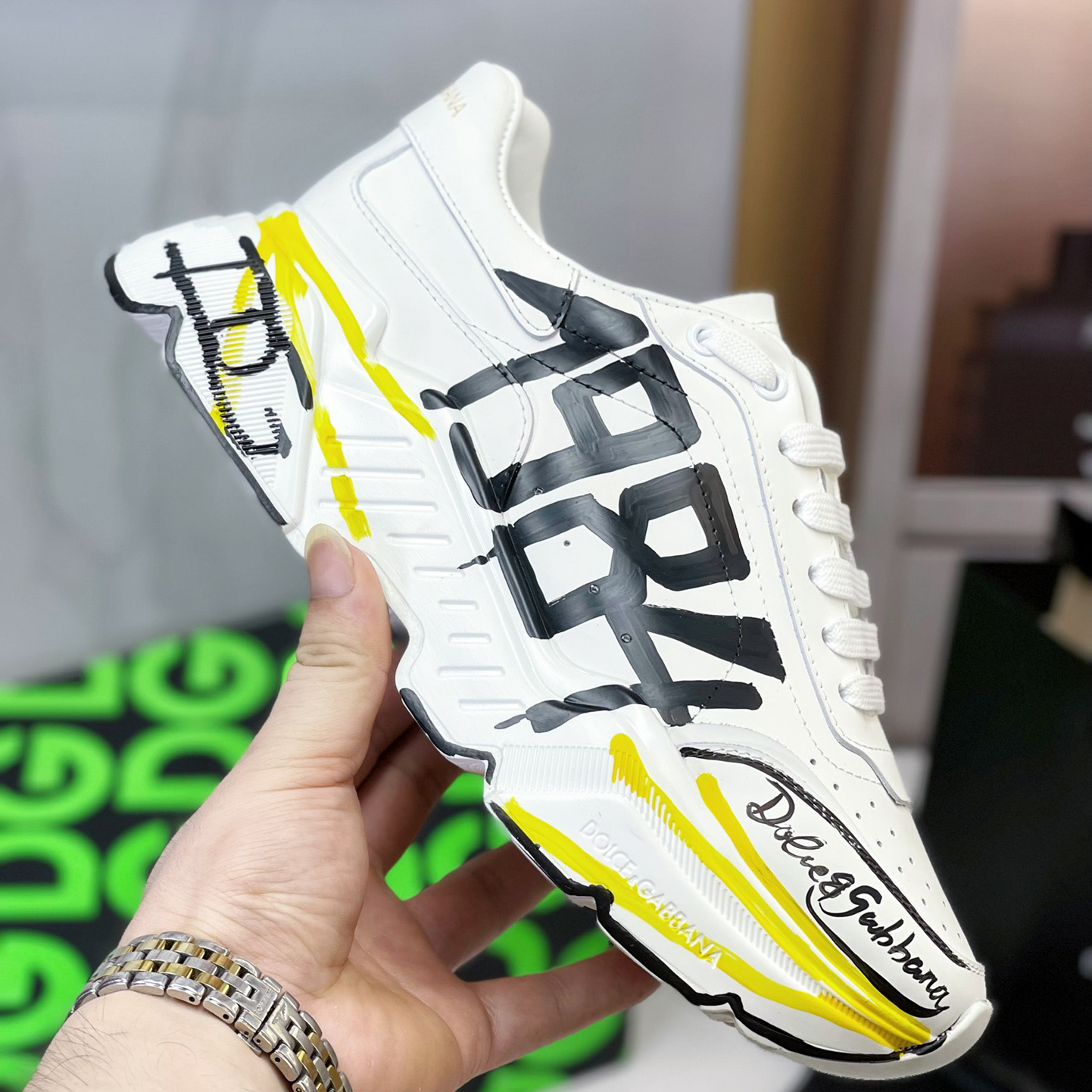 Dolce & Gabbana Calfskin Nappa Daymaster Sneakers - DopestKickz