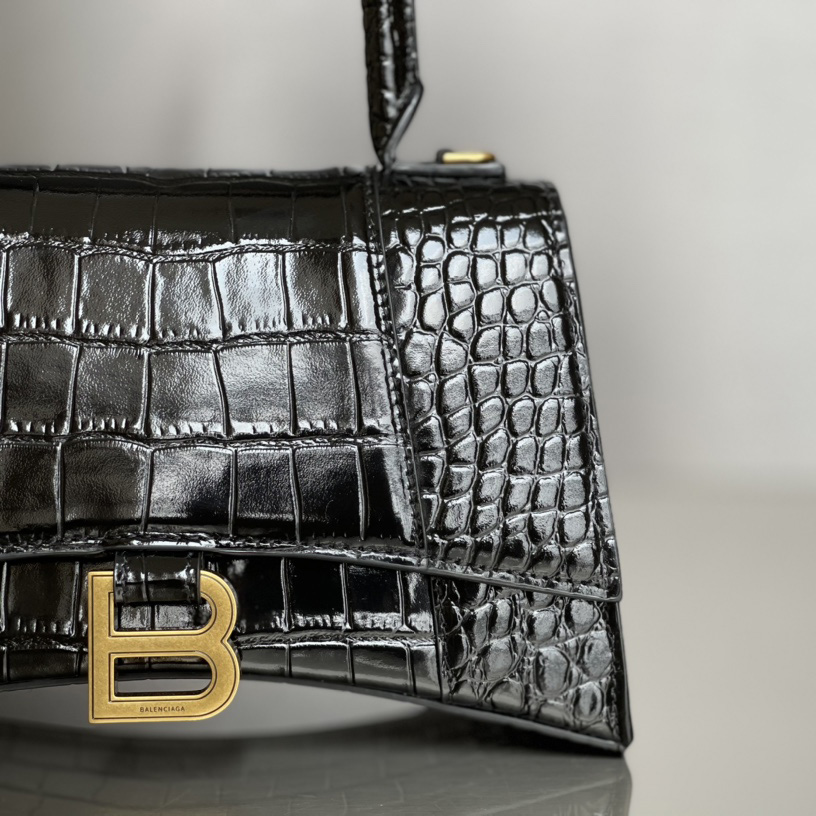 Balenciaga Hourglass Small Handbag In Black  - DopestKickz