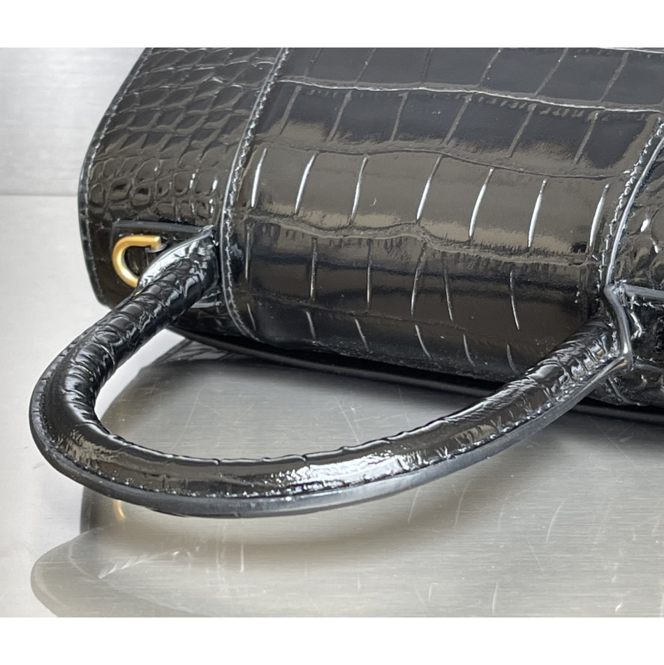 Balenciaga Hourglass Small Handbag In Black  - DopestKickz