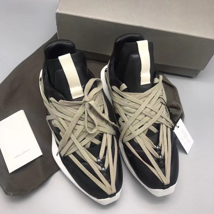 Rick Owens Mega Lace Runner Sneakers - DopestKickz