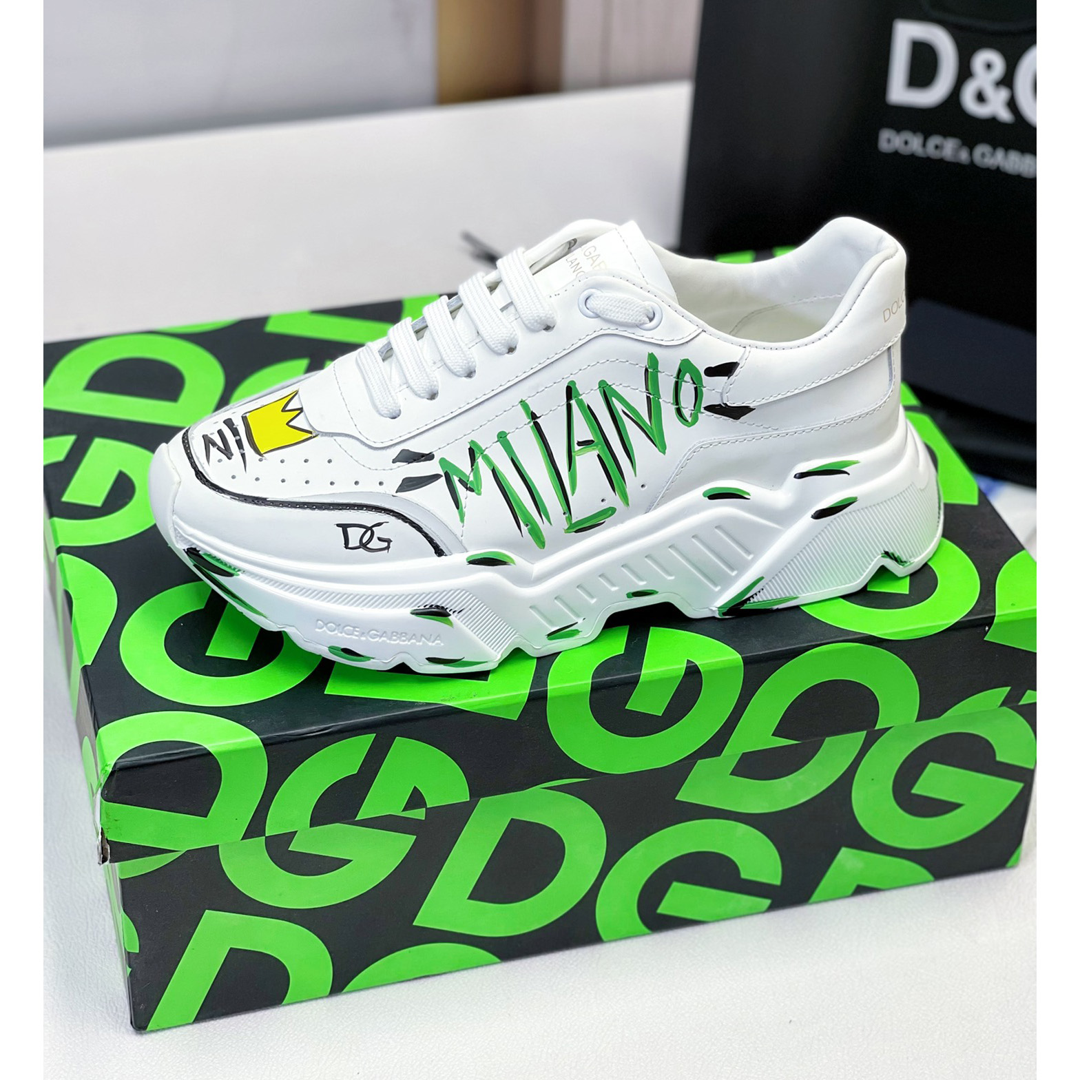 Dolce & Gabbana Calfskin Nappa Daymaster Sneakers - DopestKickz