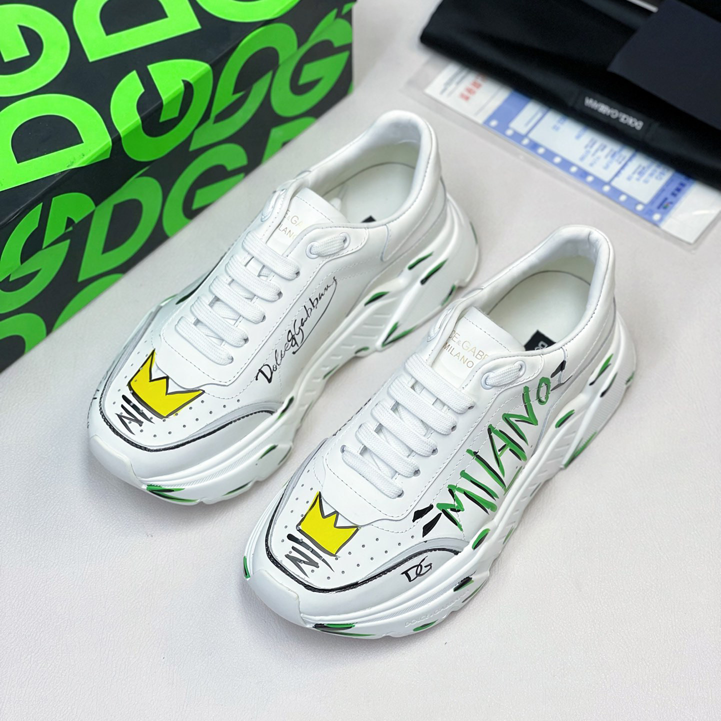 Dolce & Gabbana Calfskin Nappa Daymaster Sneakers - DopestKickz