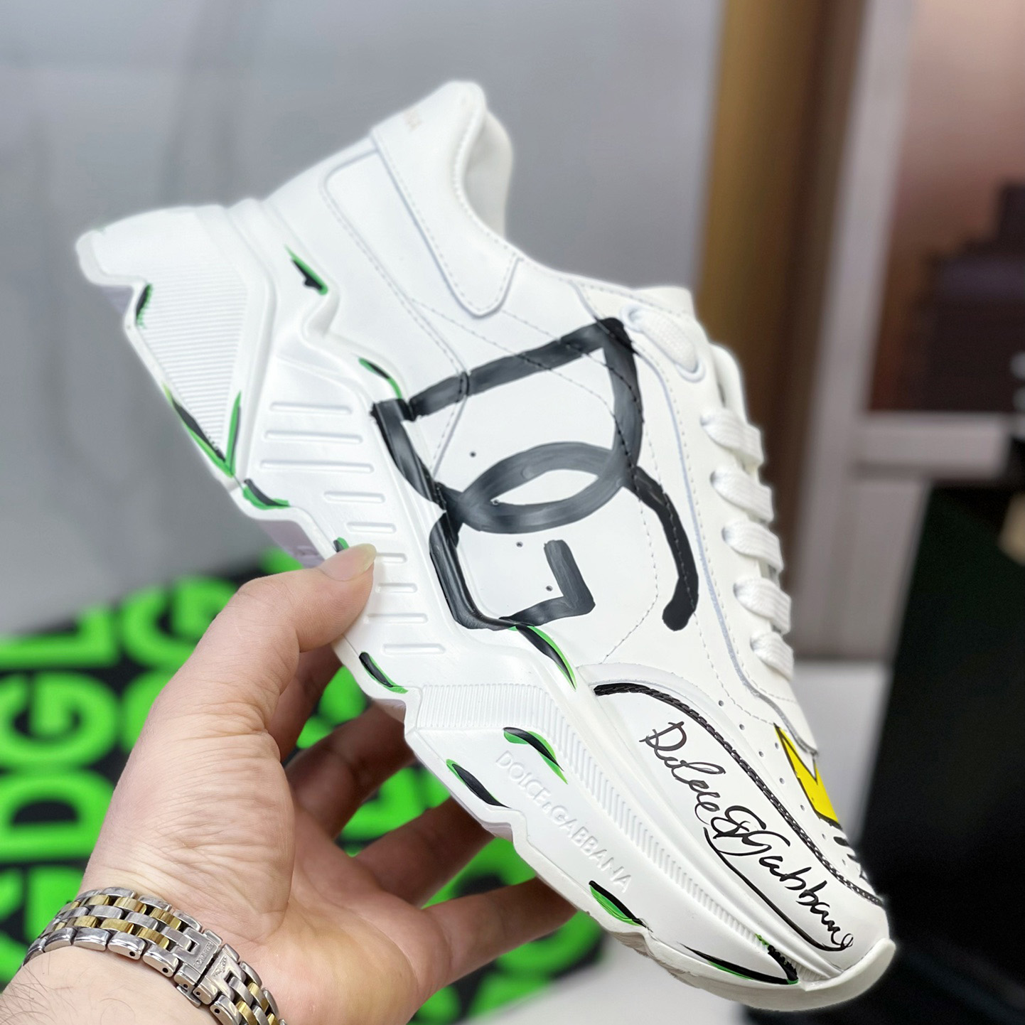 Dolce & Gabbana Calfskin Nappa Daymaster Sneakers - DopestKickz