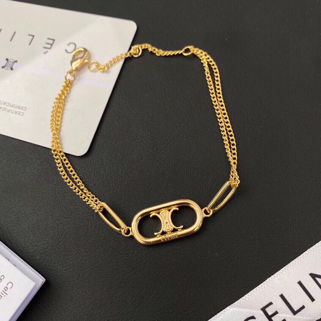 Celine Maillon Triomphe Bracelet In Brass With Gold Finish - DopestKickz