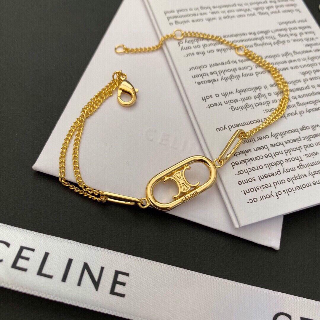 Celine Maillon Triomphe Bracelet In Brass With Gold Finish - DopestKickz