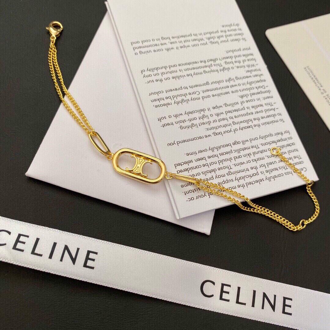 Celine Maillon Triomphe Bracelet In Brass With Gold Finish - DopestKickz