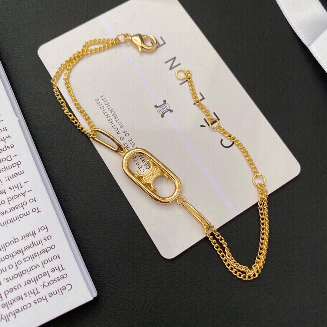 Celine Maillon Triomphe Bracelet In Brass With Gold Finish - DopestKickz