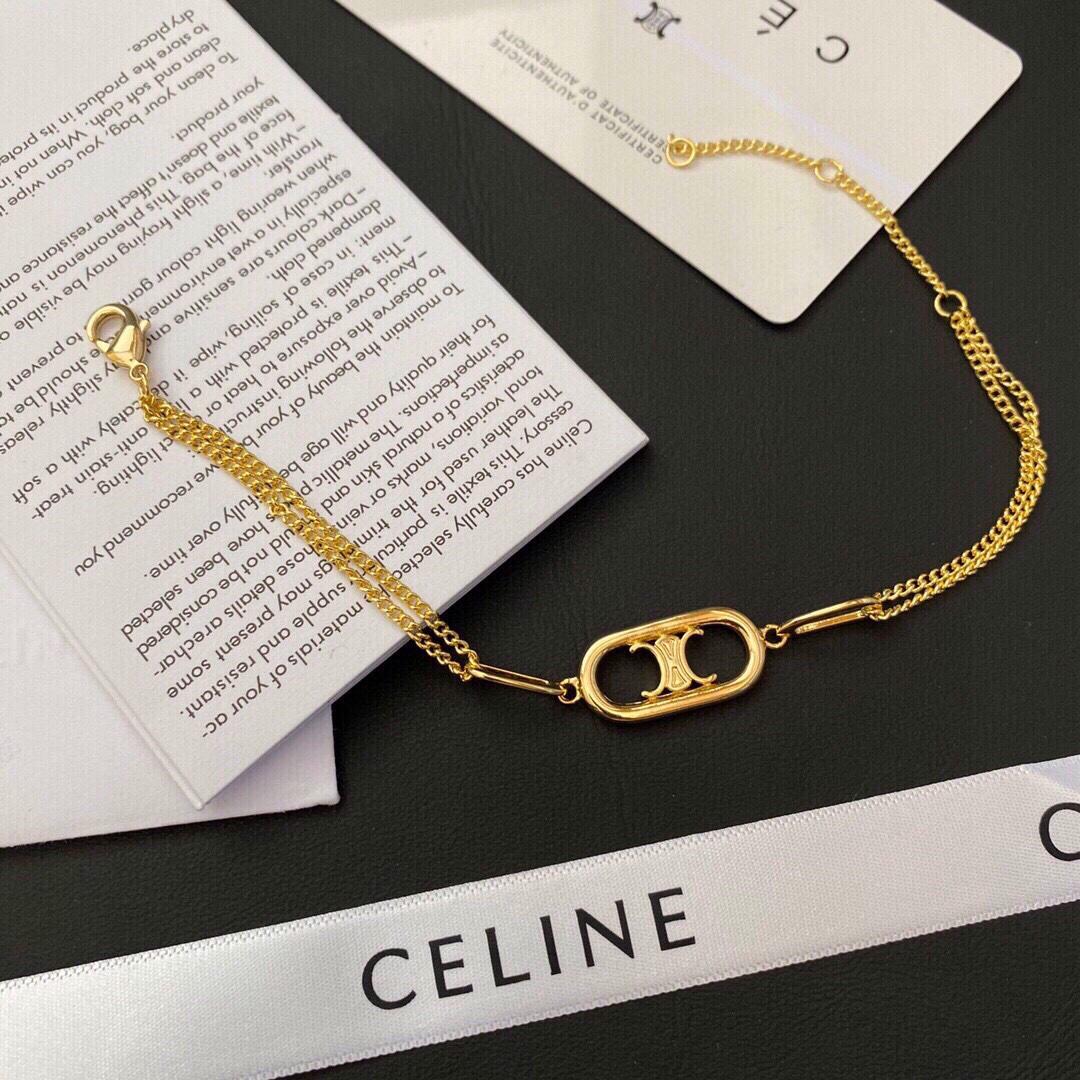 Celine Maillon Triomphe Bracelet In Brass With Gold Finish - DopestKickz