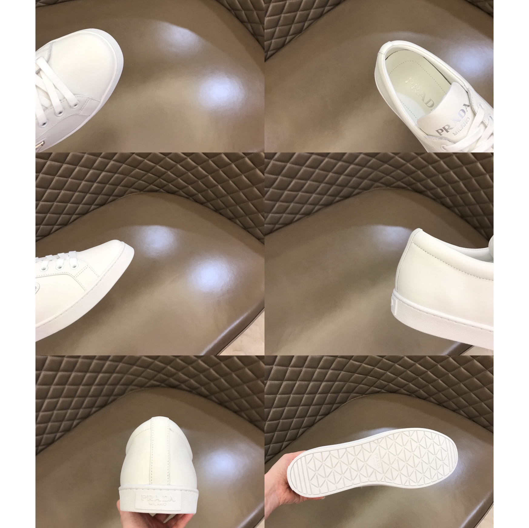 Prada Brushed Leather Sneakers(upon uk size) - DopestKickz