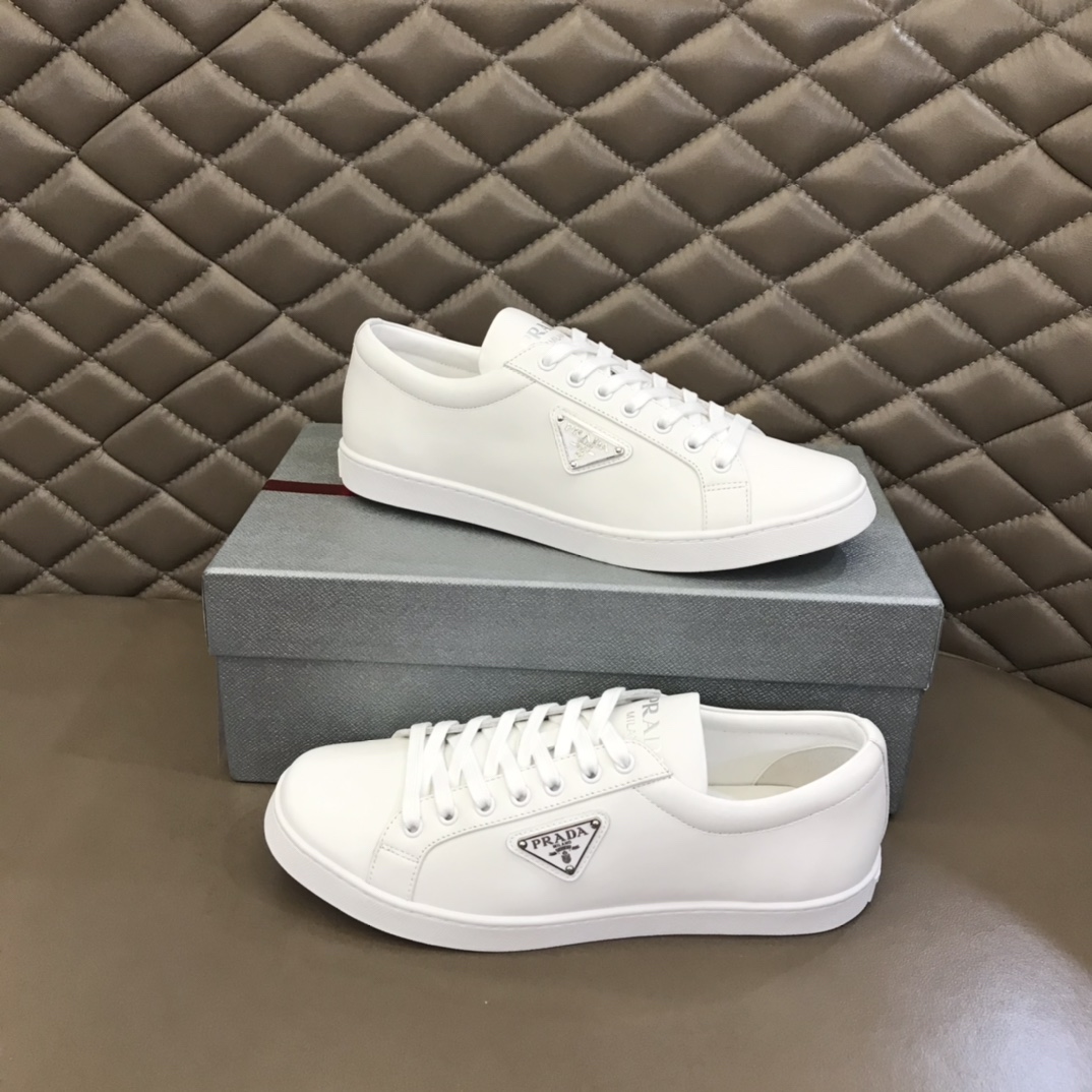 Prada Brushed Leather Sneakers(upon uk size) - DopestKickz