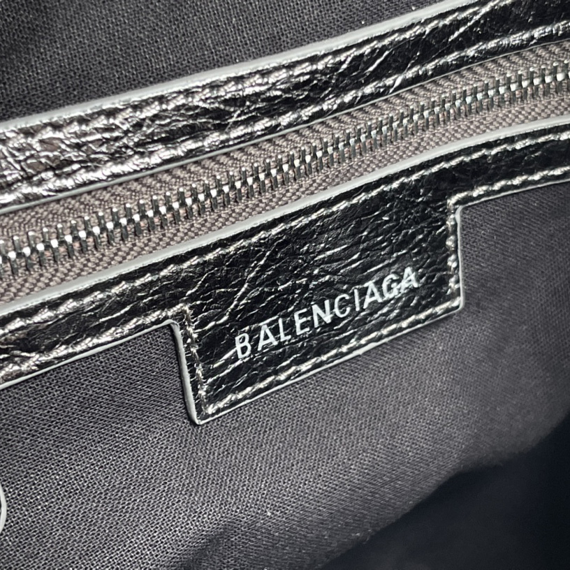 Balenciaga Le Cagole XS Bucket Bag Metallized With Rhinestones - DopestKickz