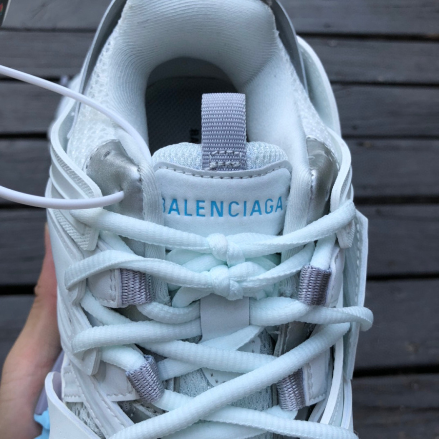 Balenciaga Track Sneaker In White And Pastel Mesh And Nylon - DopestKickz