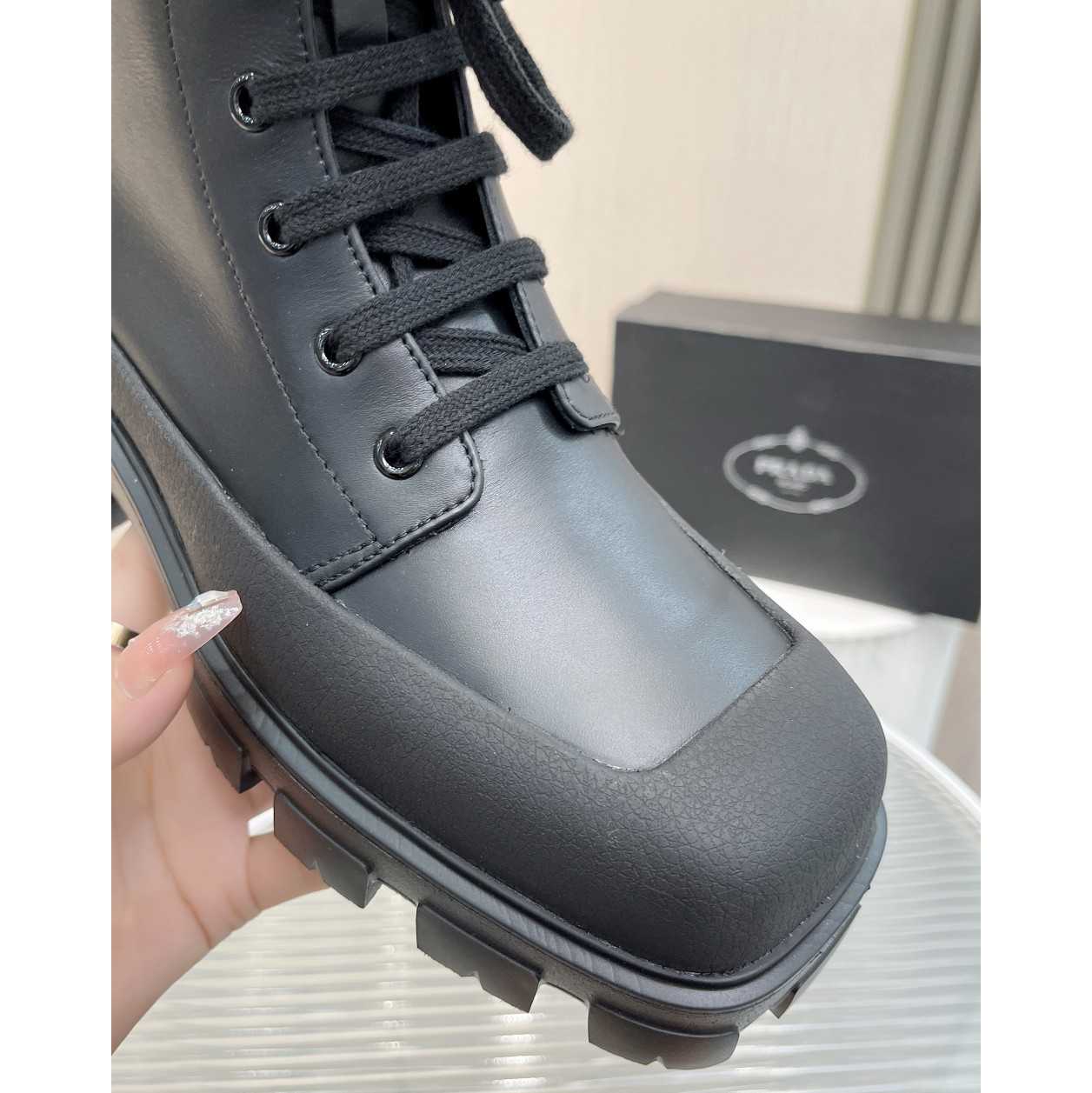 Prada Brushed Leather Derby Shoes - DopestKickz