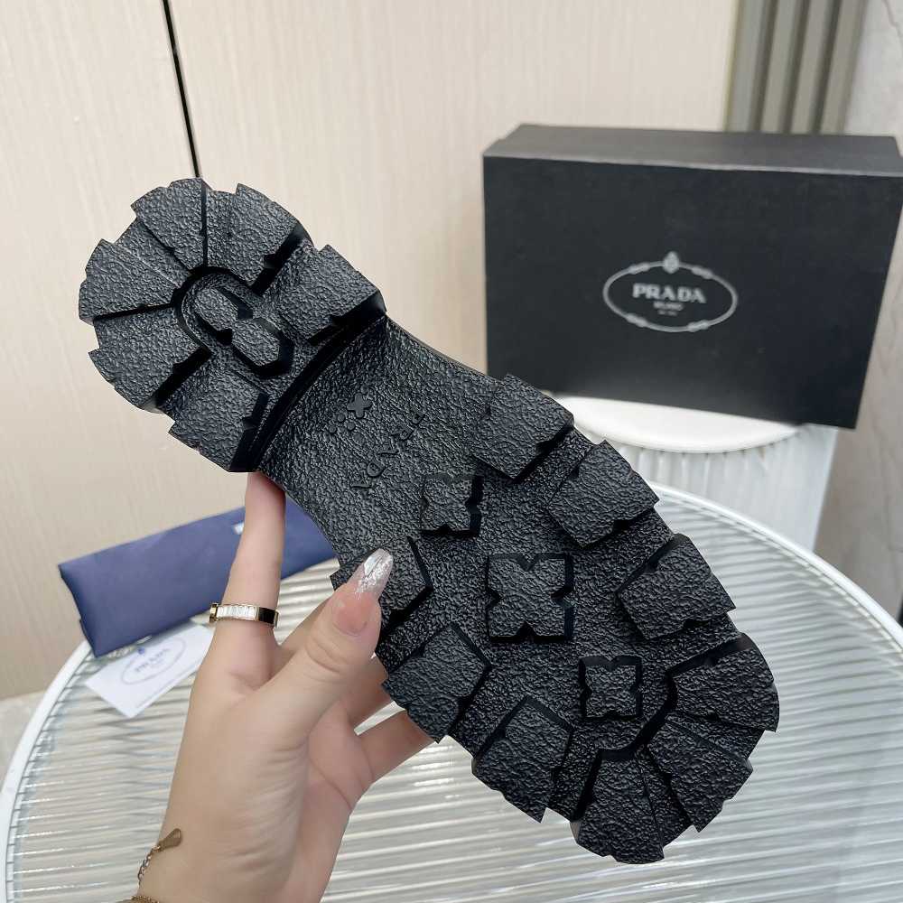 Prada Brushed Leather Derby Shoes - DopestKickz