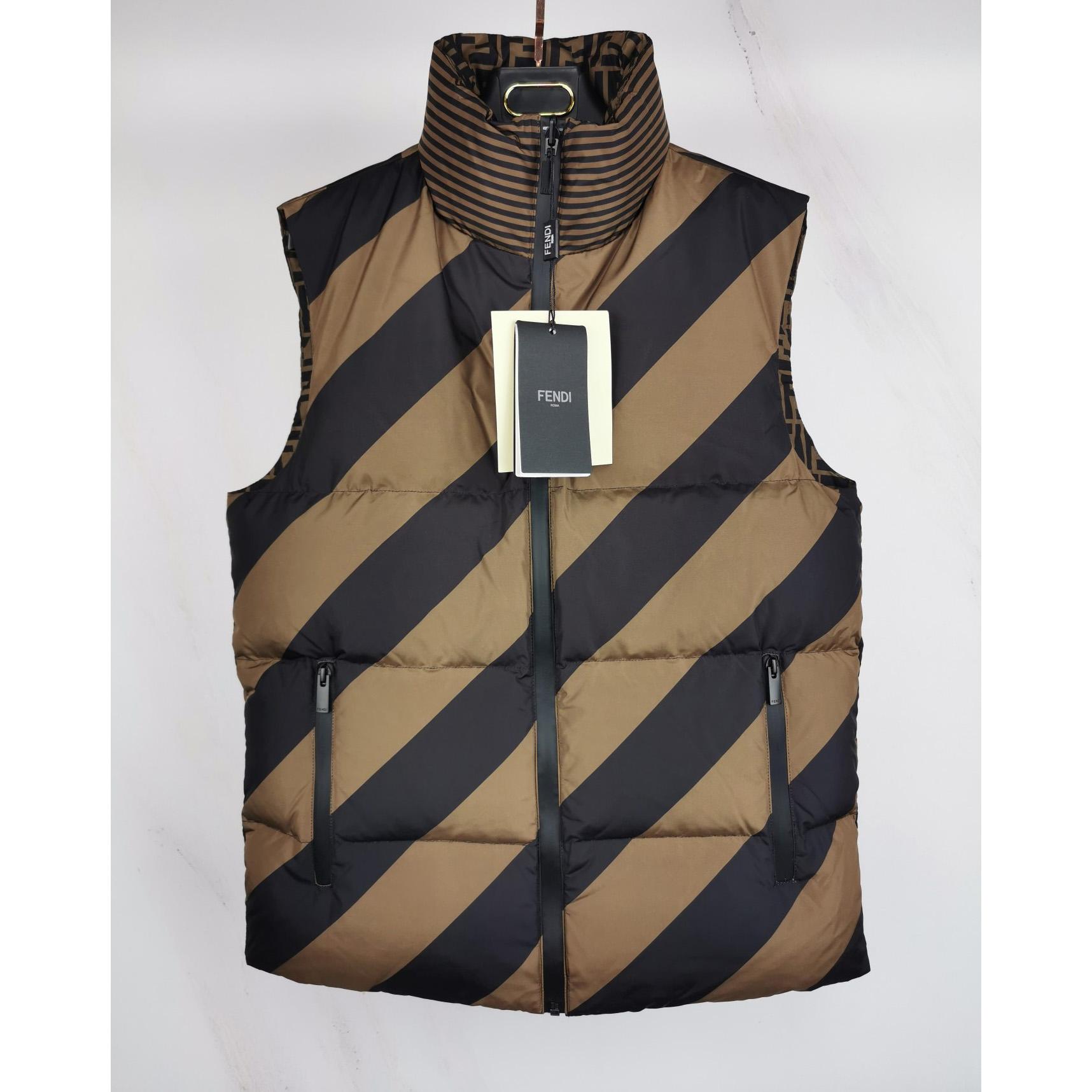 Fendi Gilet Brown Nylon Vest - DopestKickz