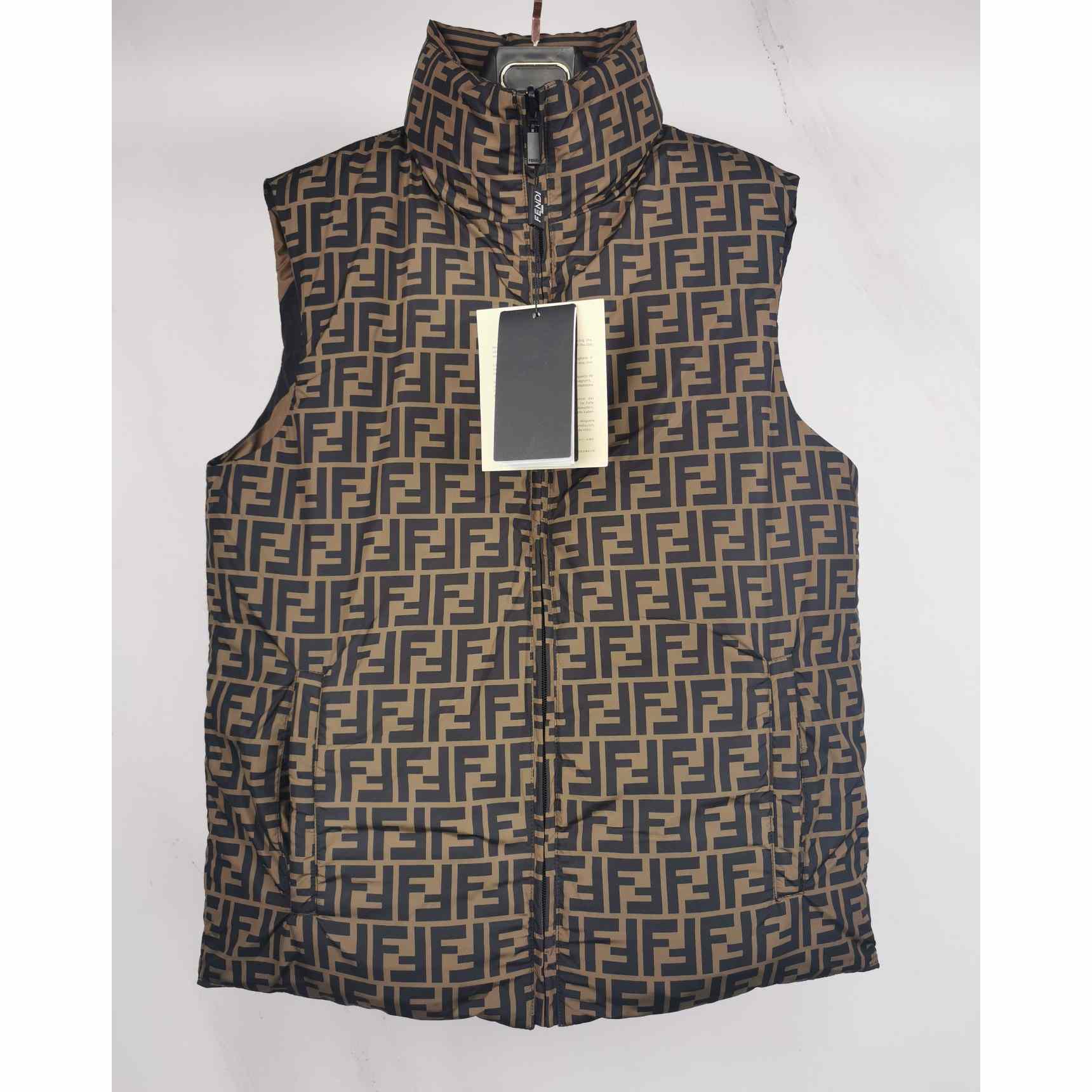 Fendi Gilet Brown Nylon Vest - DopestKickz