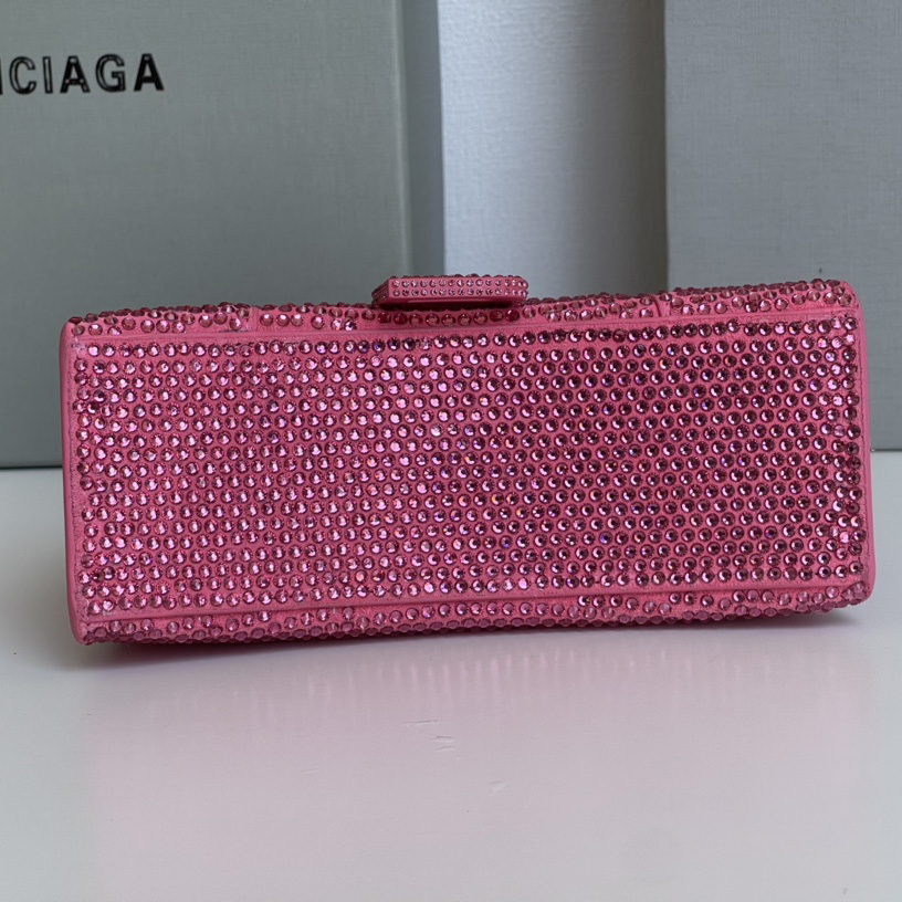 Balenciaga Hourglass XS Handbag With Rhinestones(19-8-21cm) - DopestKickz