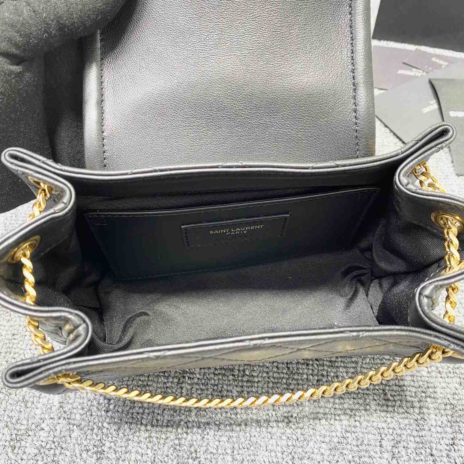 Saint Laurent Mini Nolita In Lambskin(18-13-6cm) - DopestKickz