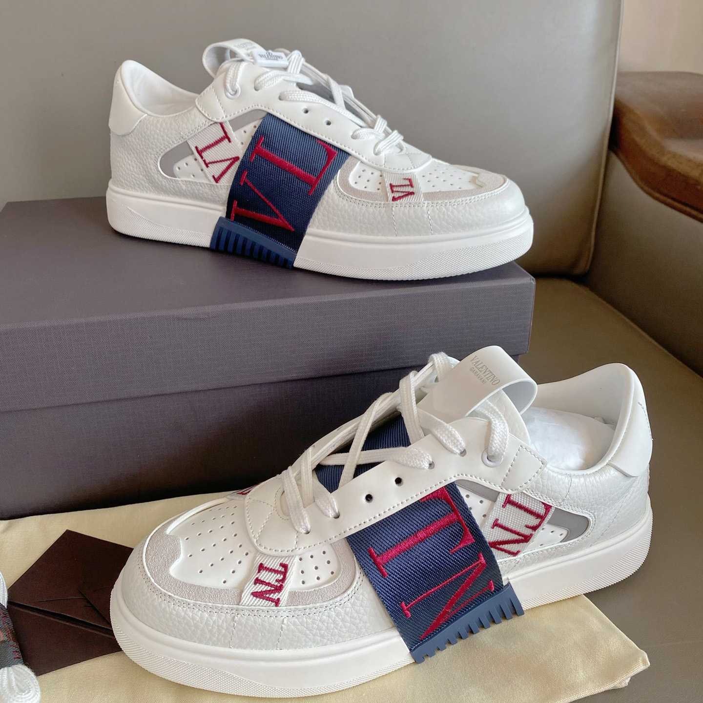 Valenti Low-Top Calfskin Vl7n Sneaker With Bands - DopestKickz