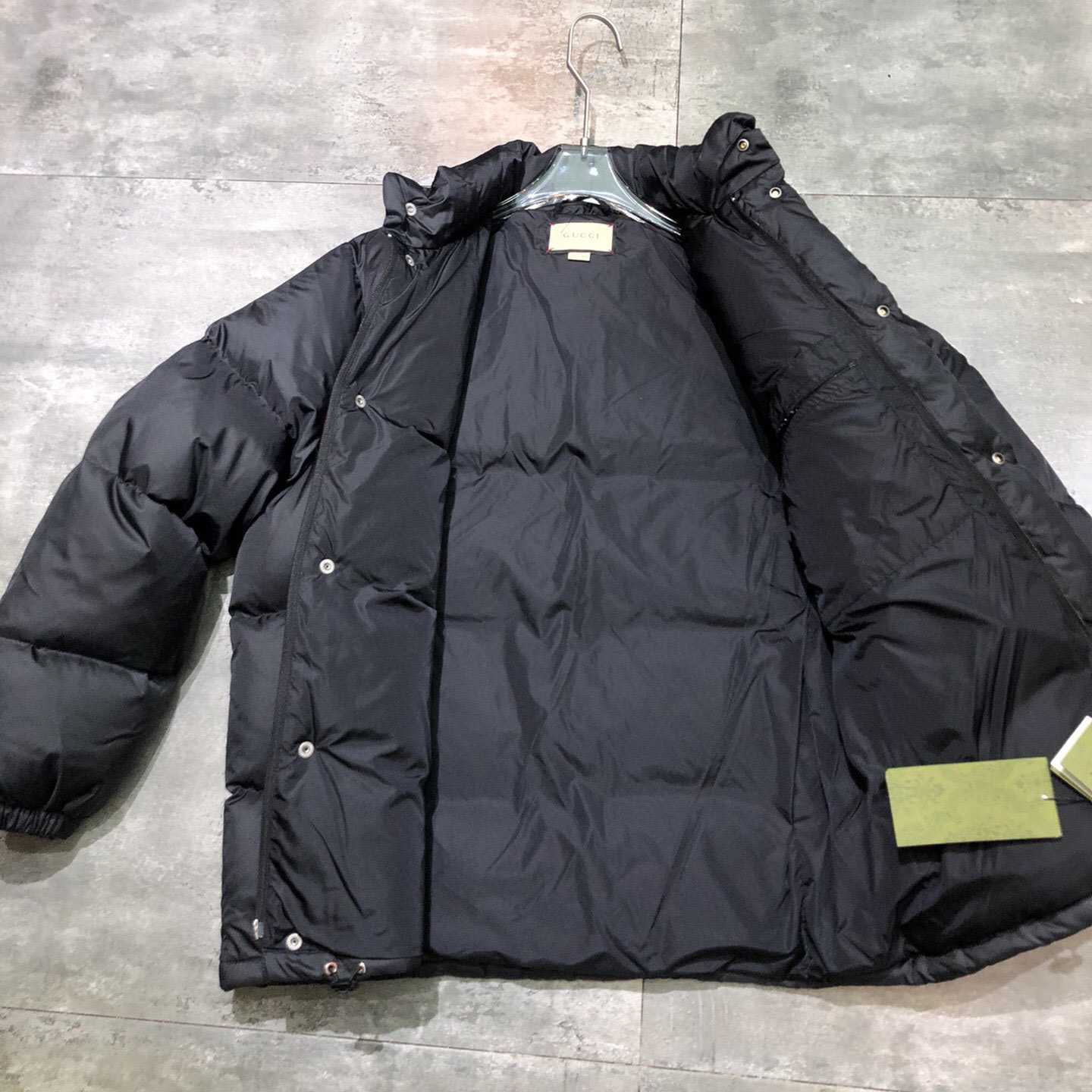Gucci Padded Nylon Bomber Jacket With Web - DopestKickz