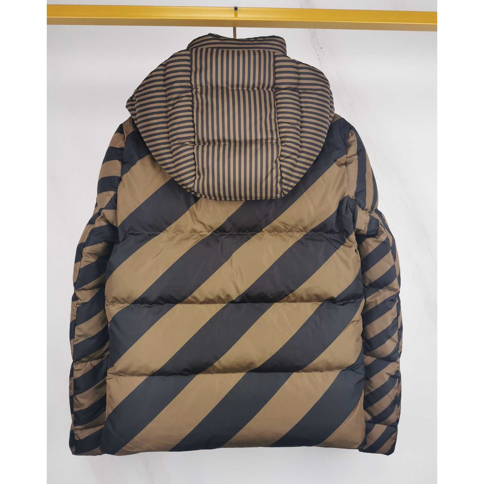 Fendi Brown Nylon Down Jacket - DopestKickz