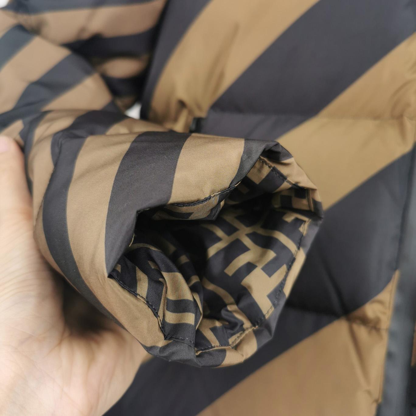 Fendi Brown Nylon Down Jacket - DopestKickz