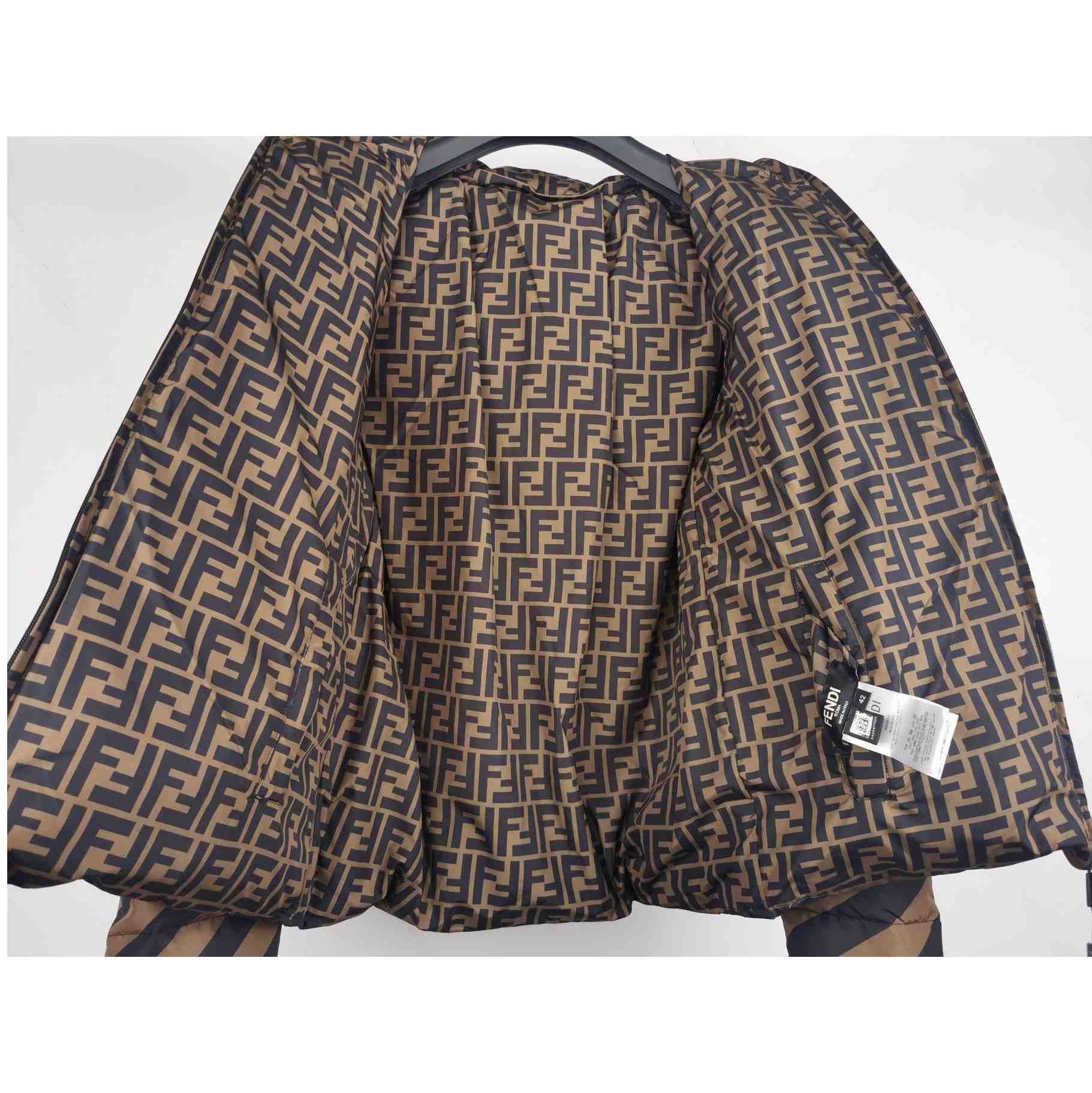 Fendi Brown Nylon Down Jacket - DopestKickz