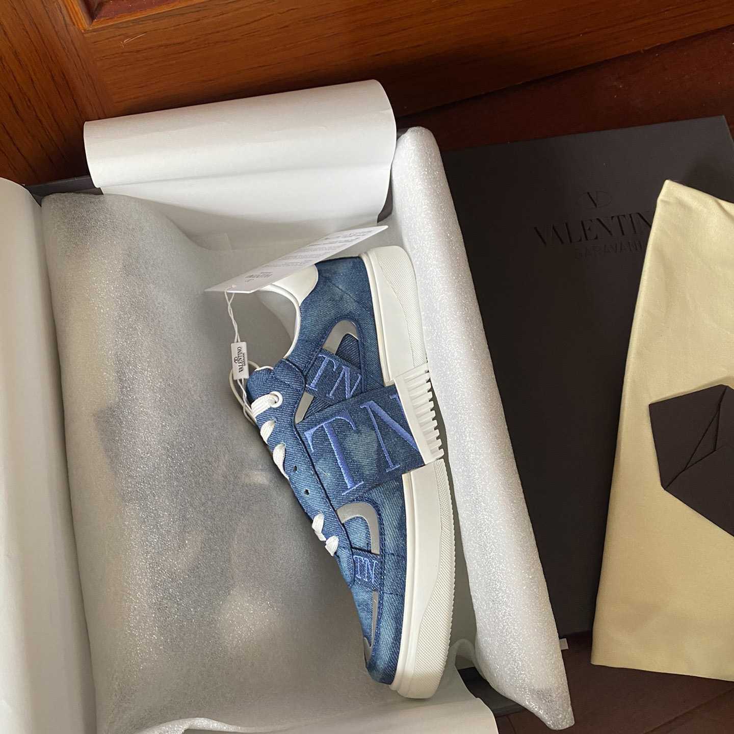 Valenti Low-Top Calfskin Vl7n Sneaker With Bands - DopestKickz