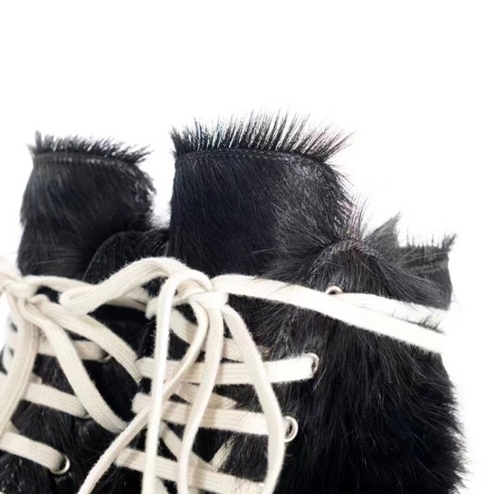 Rick Owens High Top Sneakers In Black - DopestKickz