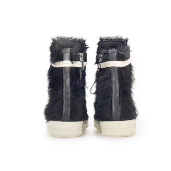 Rick Owens High Top Sneakers In Black - DopestKickz