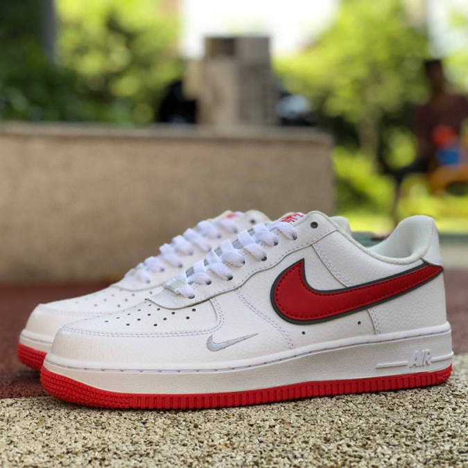 Air Force 1’07 Low"White/University Red/Sliver" Sneaker     DX9269-101 - DopestKickz